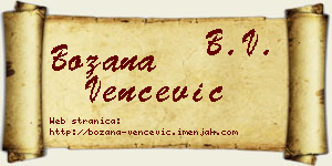Božana Venčević vizit kartica